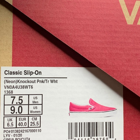 vans slip ons sizing